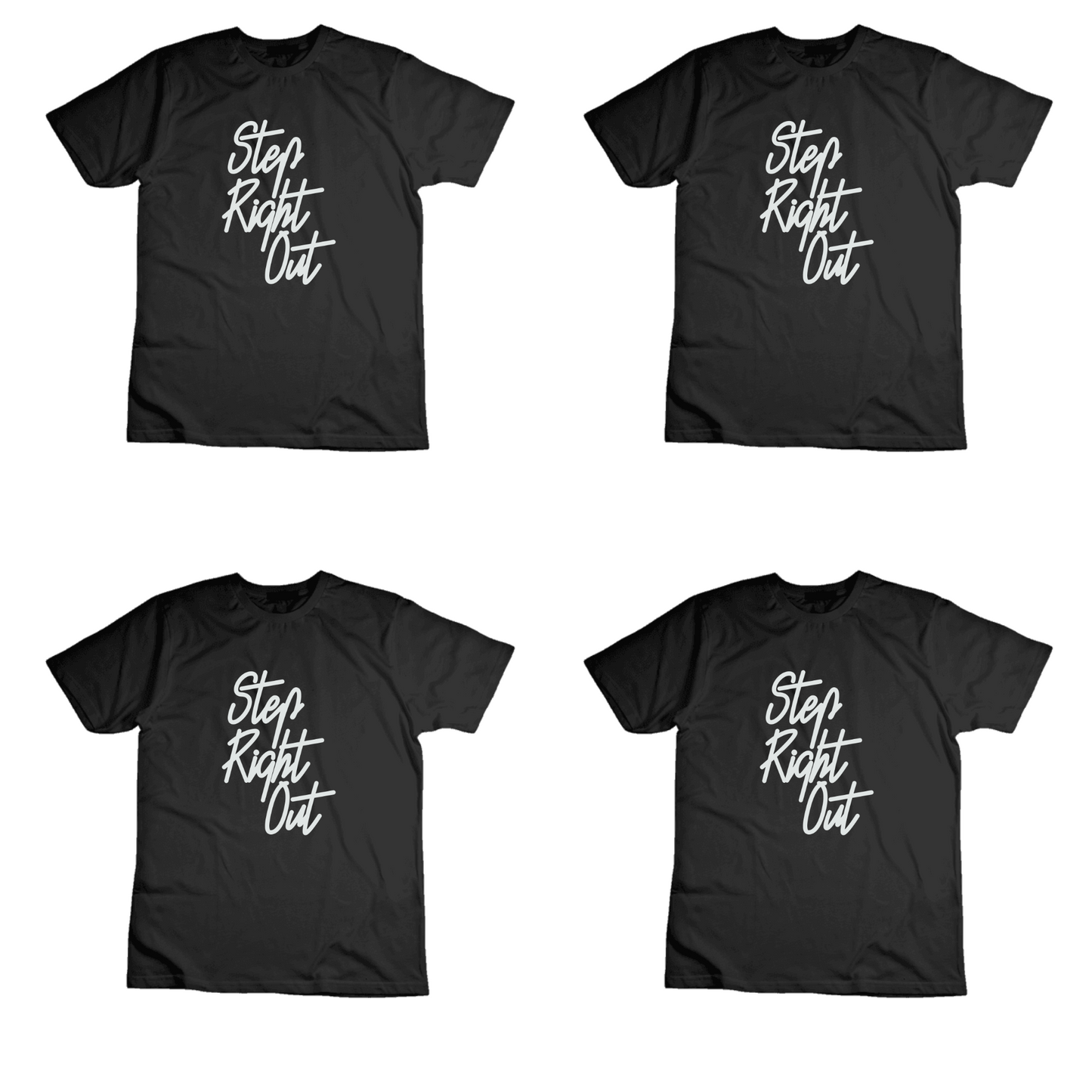 STEP RIGHT OUT TEE [black]